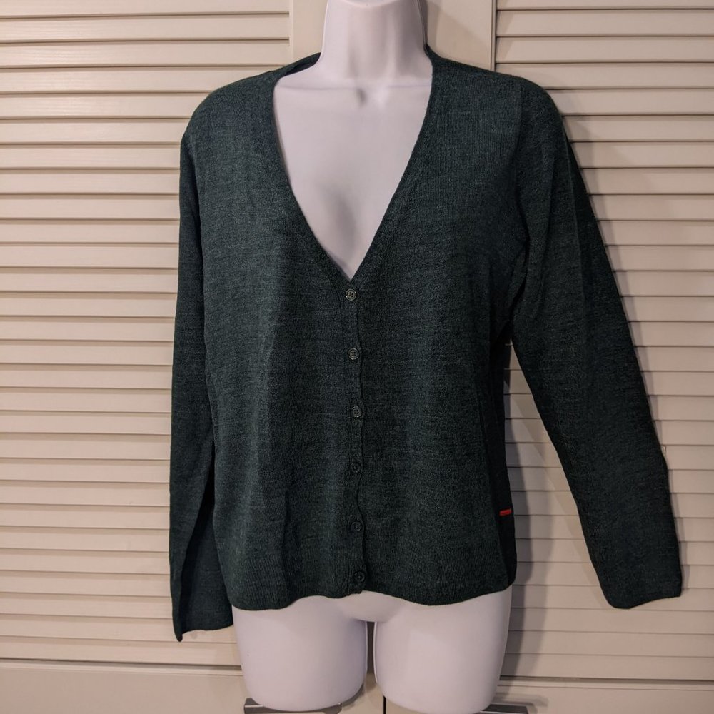 soft wool sweater - dark green